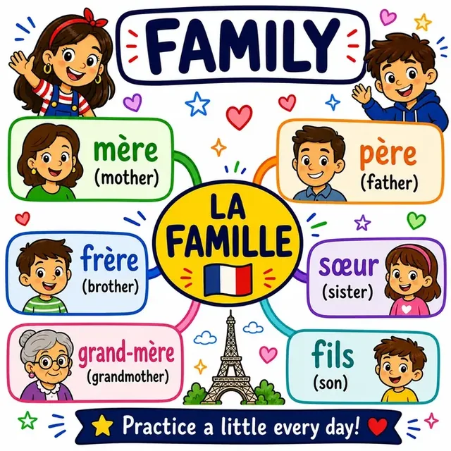 Family vocabulary mind map