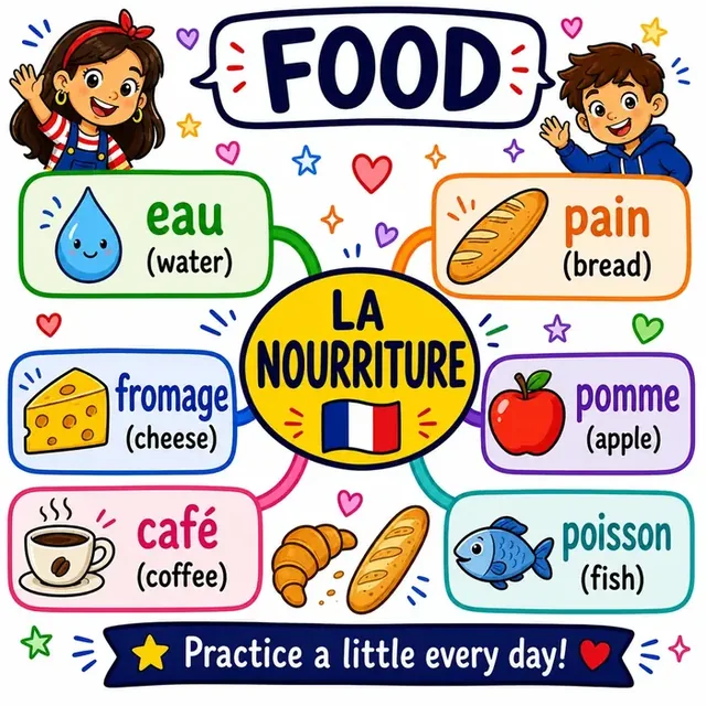 Food vocabulary mind map